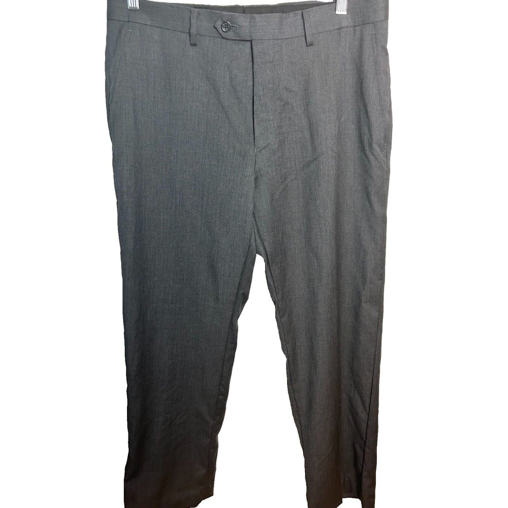 Alfani Flat Front Wool Dress Pants Trousers Men's 34W x 30L Work Career